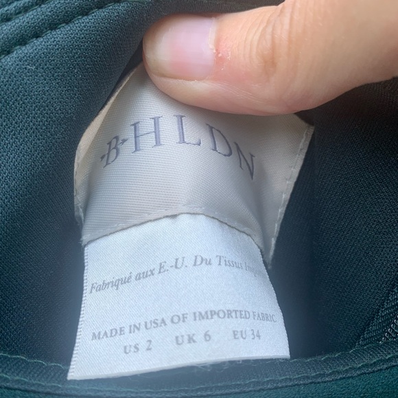 BHLDN square neck hunter green maxi dress - Picture 4 of 7